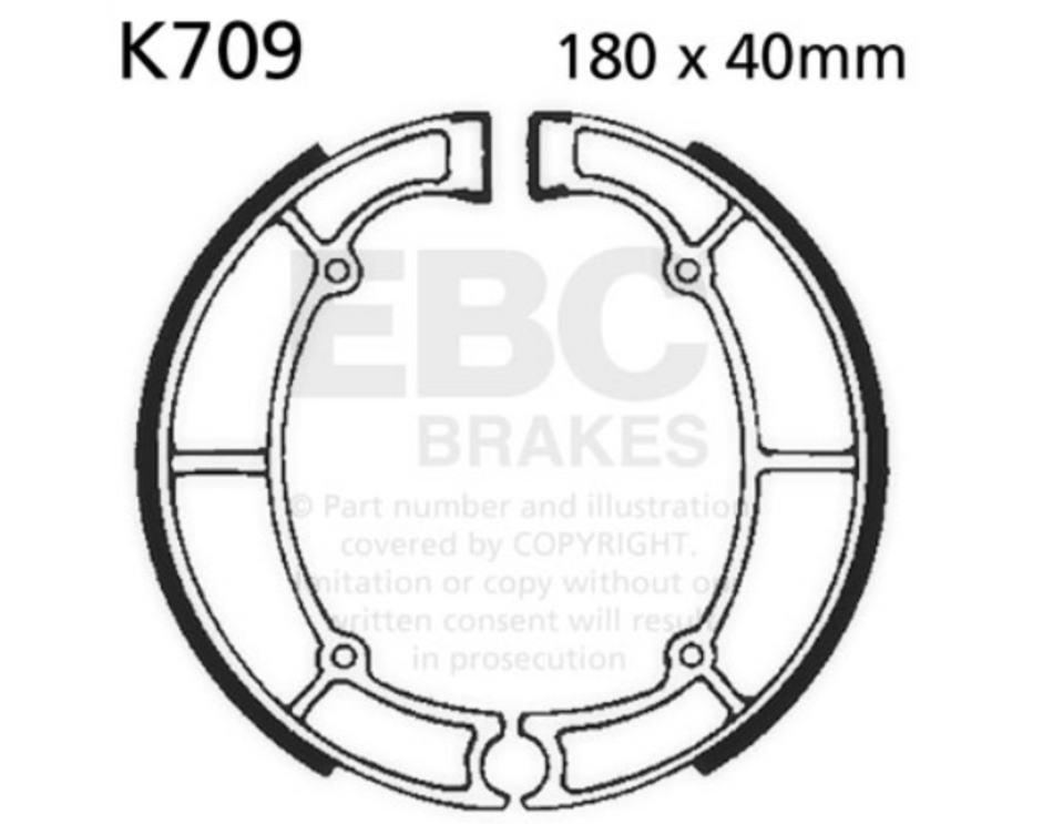 EBC BRAKES K709  KAWASAKI VN800 EN500 ARKA FREN BALATASI