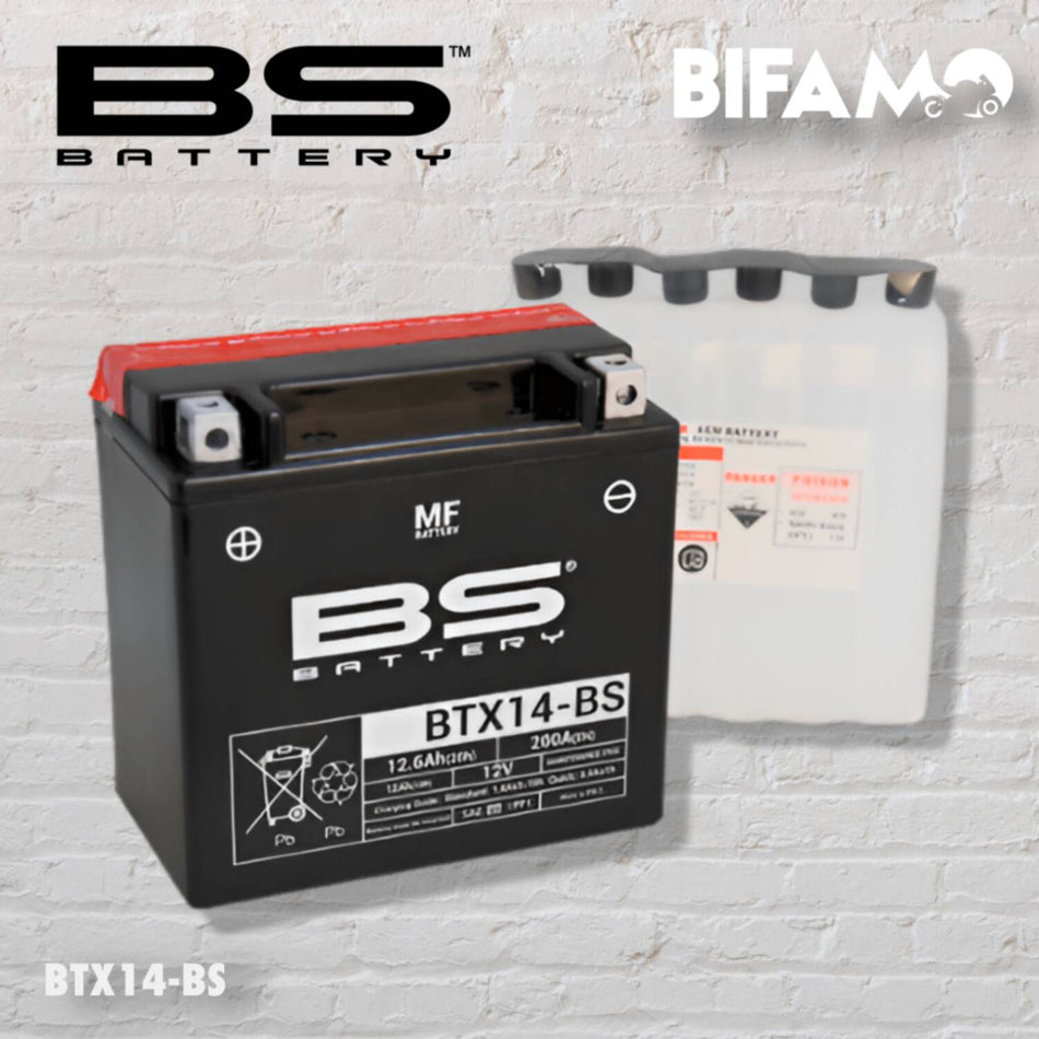 BTX14-BS 12Ah -12.6Ah 200 A 12V AKÜ