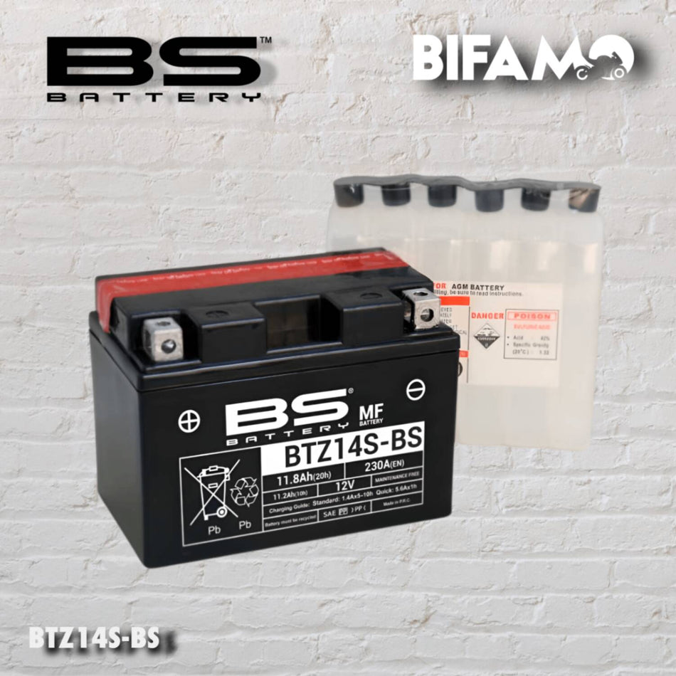 BTZ14S-BS 12Ah-12.6Ah 200 A 12V AKÜ