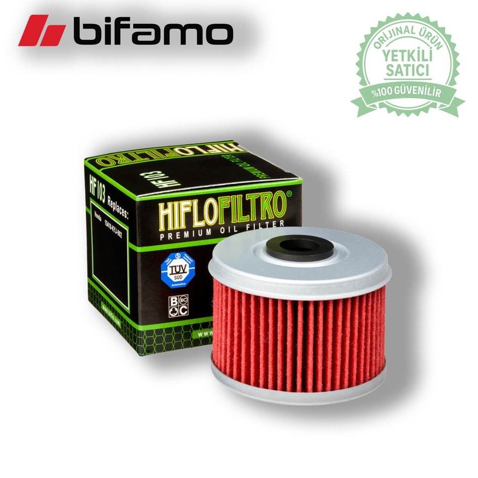 HIFLO HF103 Motosiklet Yağ Filtresi Honda Uyumlu