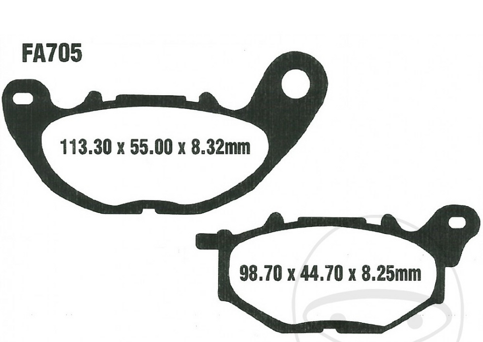 EBC SFA705 YAMAHA XMAX 125 - XMAX300 ÖN FREN BALATASI