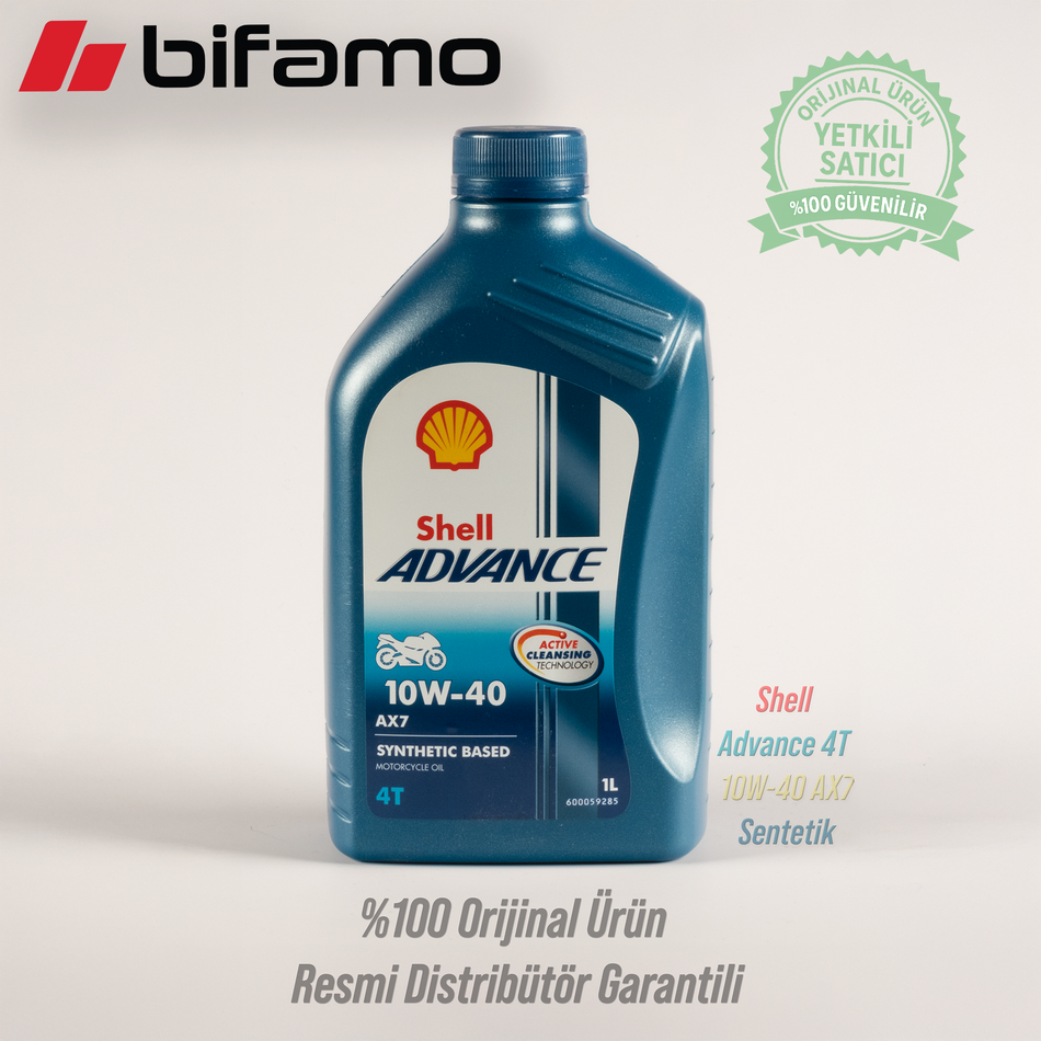 SHELL ADVANCE 4T  10W-40 AX7 1L